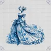Blue And White Porcelain-Princess-11CT Stamped Cross Stitch 40*40cm/15.75*15.75in