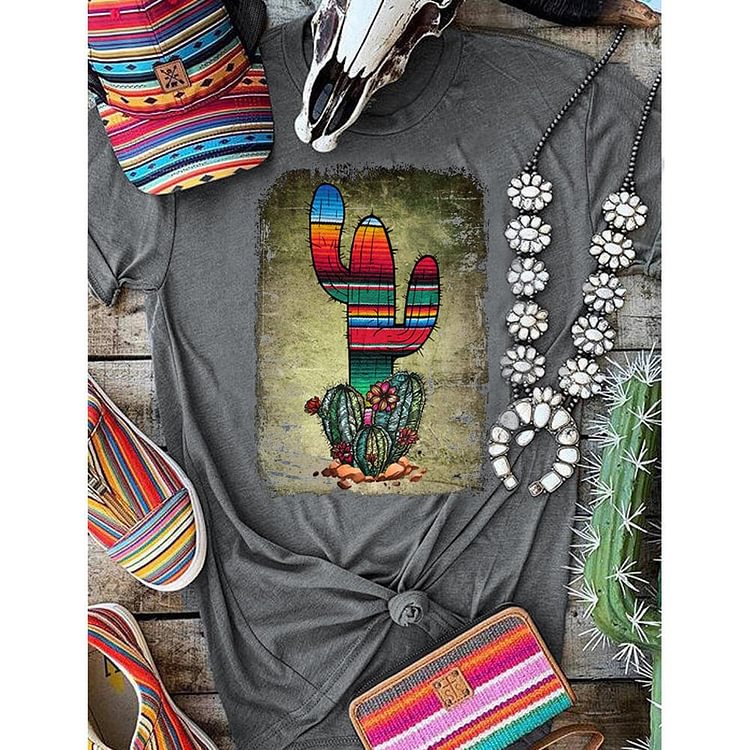 ANB - Desert cactus Retro Tee-06154