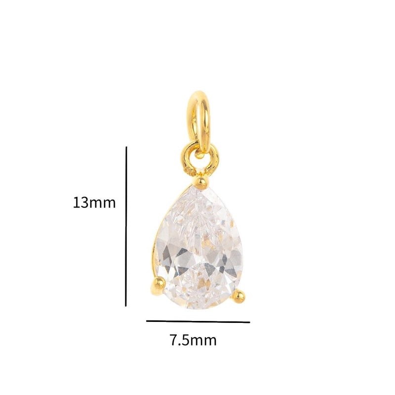 1 Piece 14*18MM 304 Stainless Steel Zircon Geometric Polished Pendant Jewelry Accessories