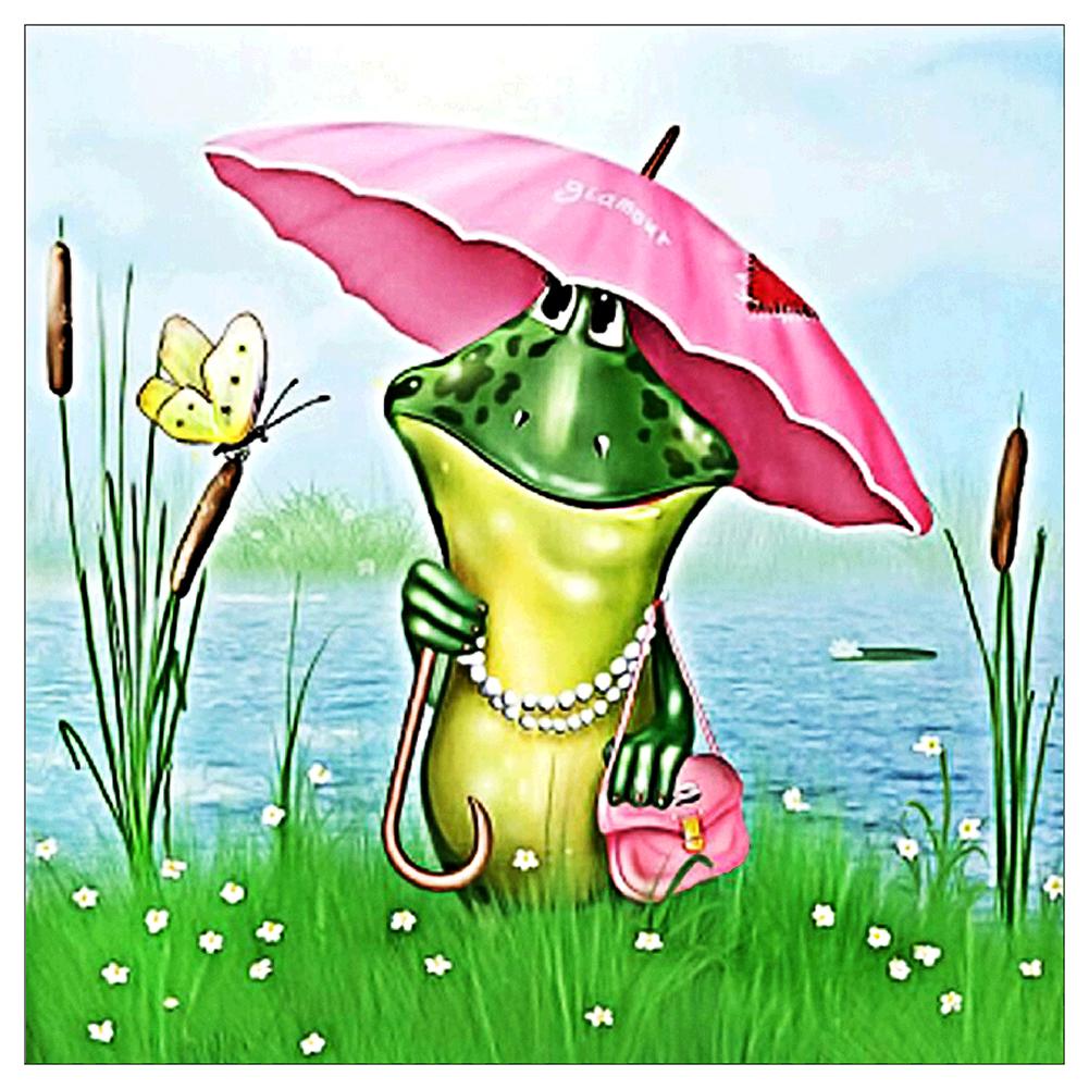 

30*30CM - Frog - Round Drill Diamond Painting, 501 Original