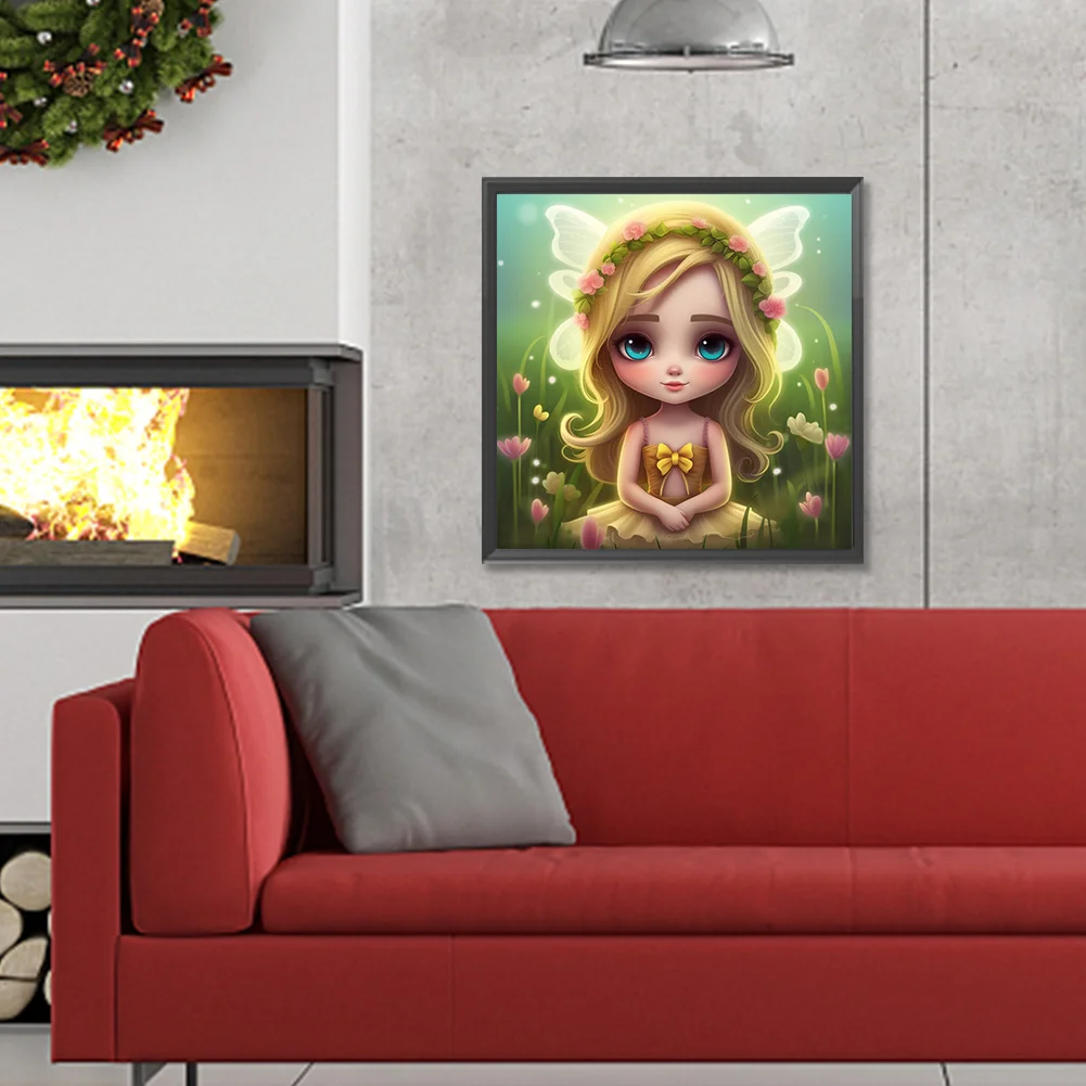 Diamond Painting - Full Round Drill - Elf Girl(Canvas|30*30cm)