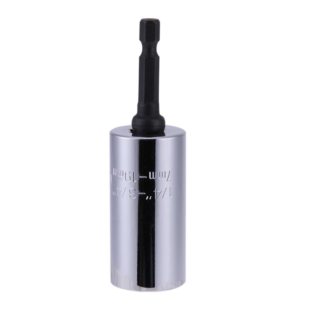 

2Pcs 7-19mm Gator Grip Universal Socket Wrench w/Power Drill Adapter Tool, 501 Original