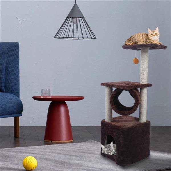 36" Sisal Hemp Cat Tree Brown