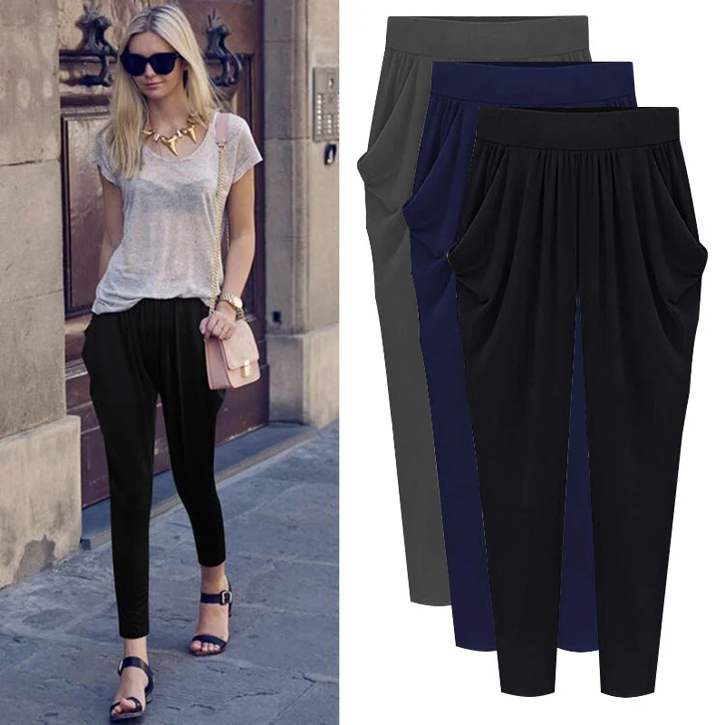 Women's Solid Color Loose Casual Pants