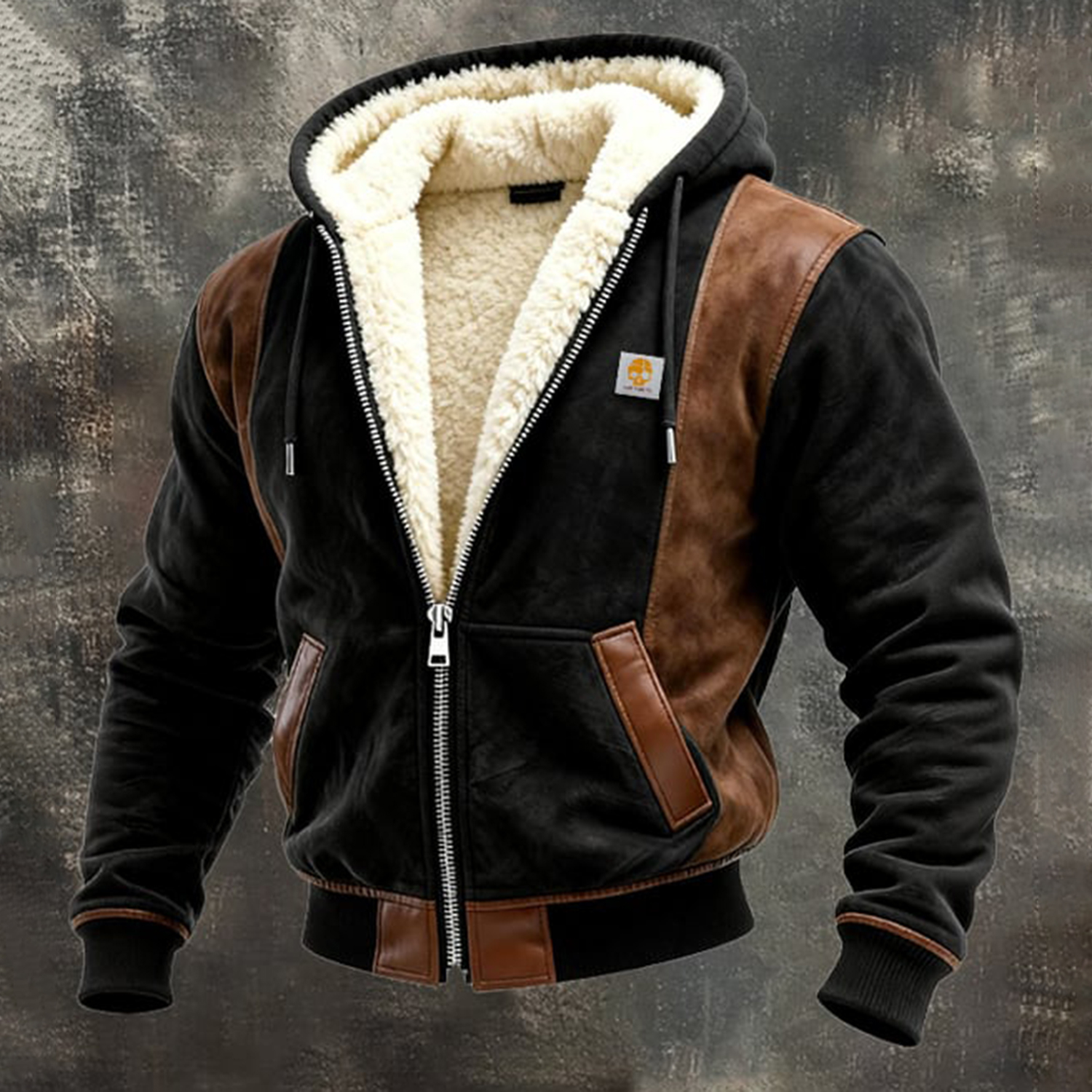 Retro Casual Design Hooded Jacket