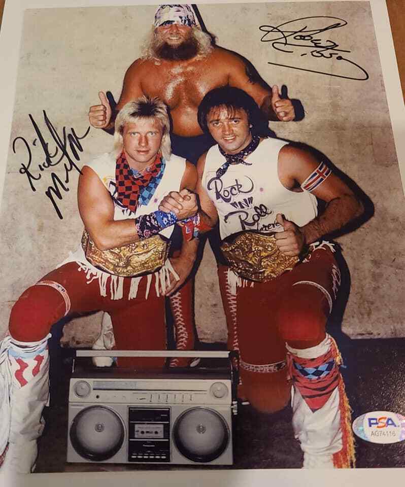 Robert Gibson & Ricky Morton signed Rock N Roll Express 8x10 Photo Poster painting PSA COA