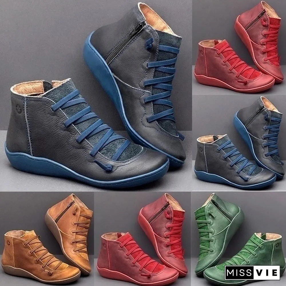 New Women Martin Boots Ankle Shoes Vintage Casual Shoes Brand Design Retro Handmade Women Boots