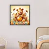 >SALE<5D DIY Full Round Drill Diamond Painting Bear and Bee Kit Home Decoration30x30cm