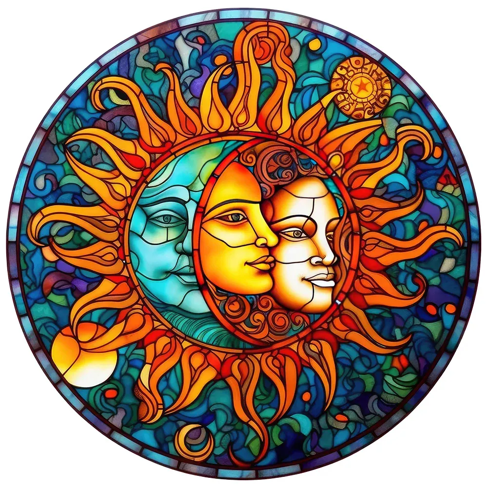 Sun And Moon(canvas) full round/square drill diamond painting