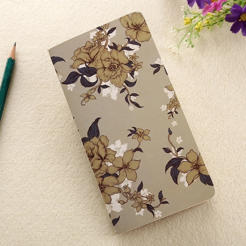 1 Piece Flower Class Learning Kraft Paper Preppy Style Notebook