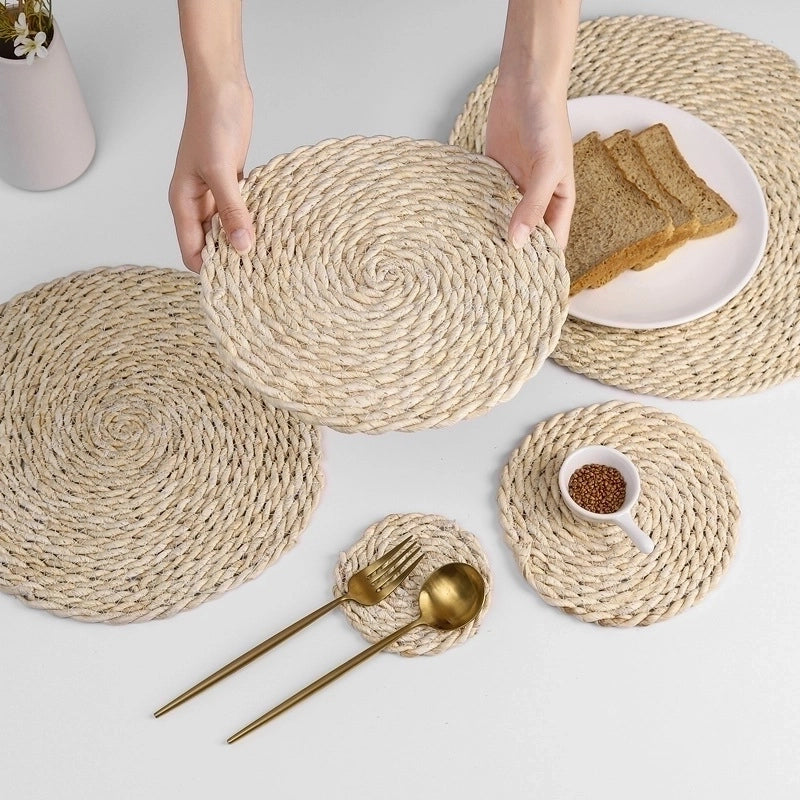 Fashion Solid Color Corn Husk Placemat