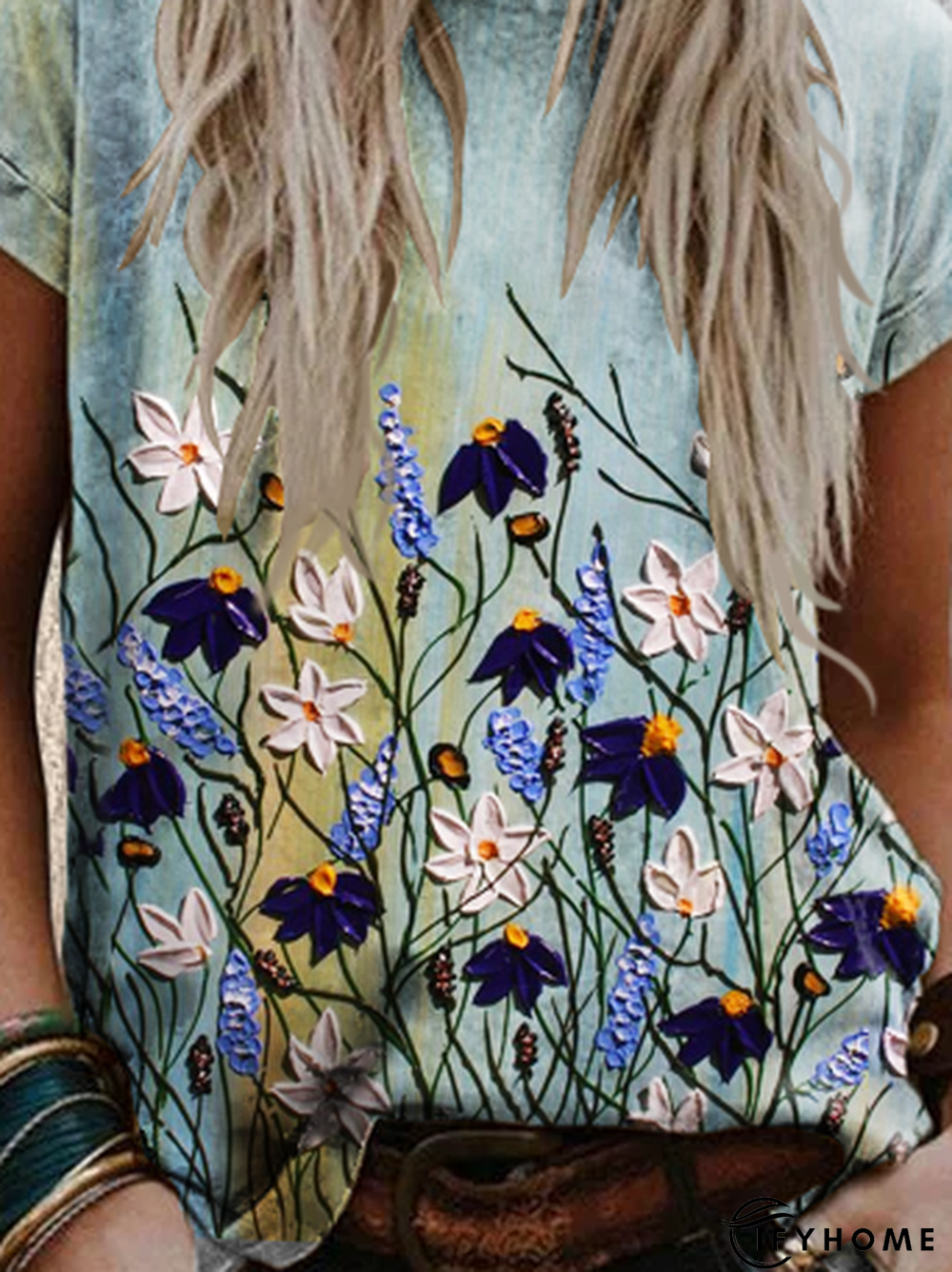 Short Sleeve Vintage Shift Cotton T-shirt | IFYHOME