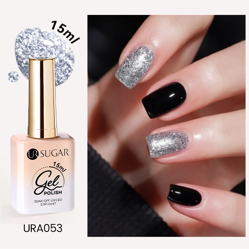 Needmkt UR SUGAR 15ml Champagne Water Light Cat Magnetic Gel Nail Polish Vernis Semi Permanent Soak Off Crystal Gel Polish For Nails