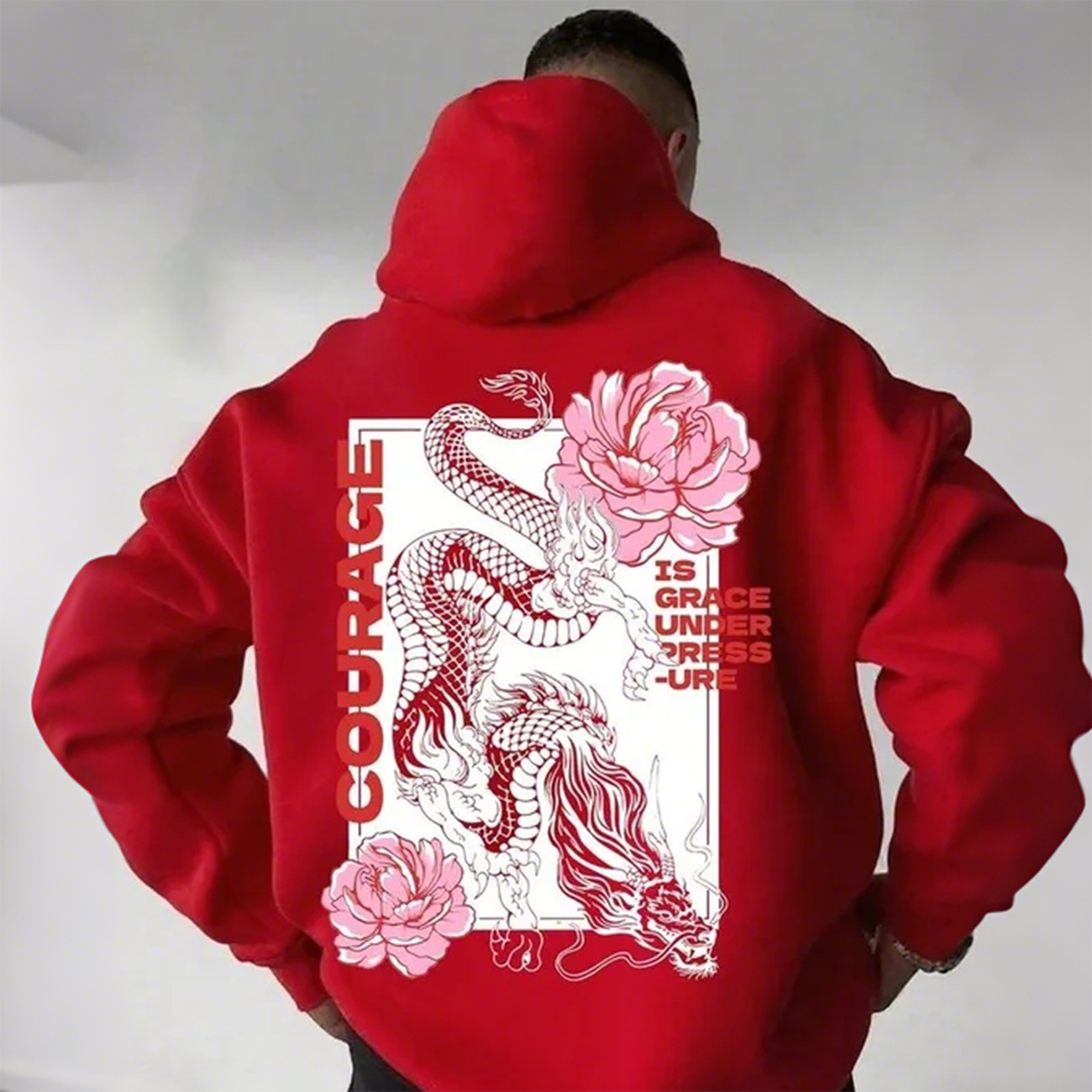 Bold Ukiyo-e Samurai Print Oversized Sweatshirt