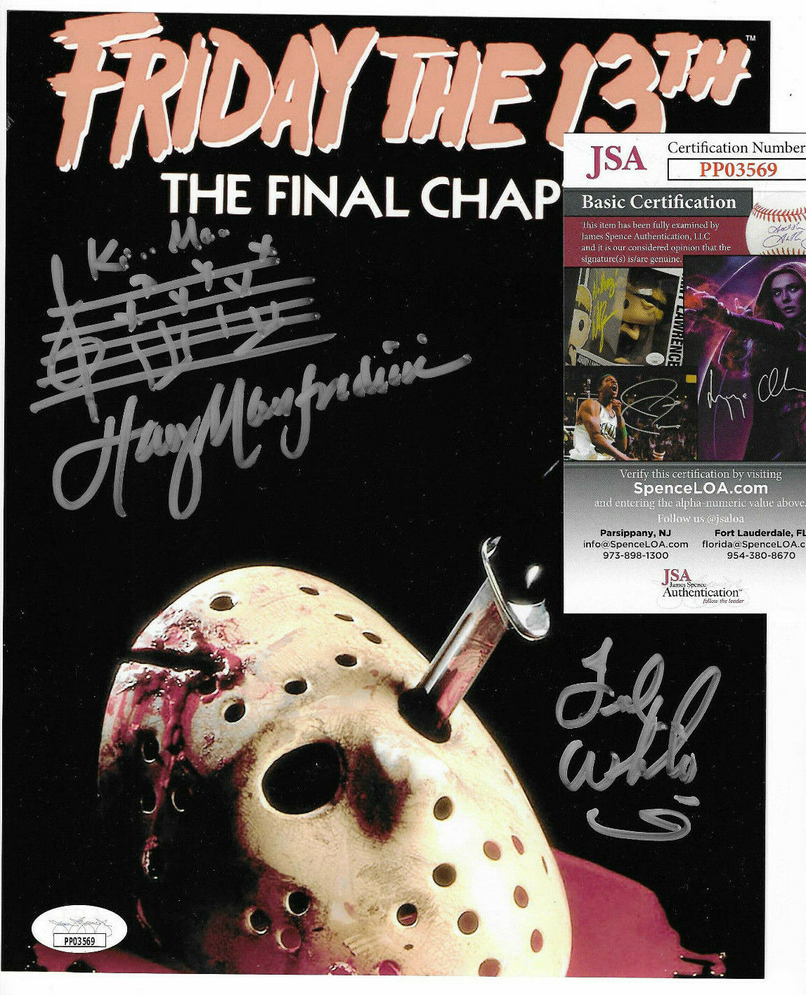 Ted White & Harry Manfredini Signed 8x10 Photo Poster painting Friday 13th Final Chapter JSA COA