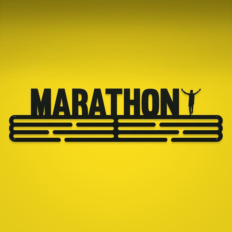 MARATHON Medal Hanger Display – Powder coated (matte black) – Large / 430mm / 48 Medals