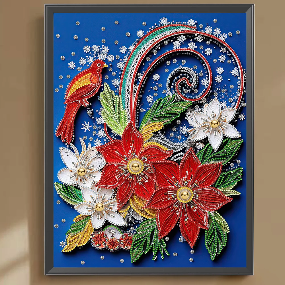 Diamond Painting - Partial Special Shaped Drill - Flower(Canvas|30*40cm)