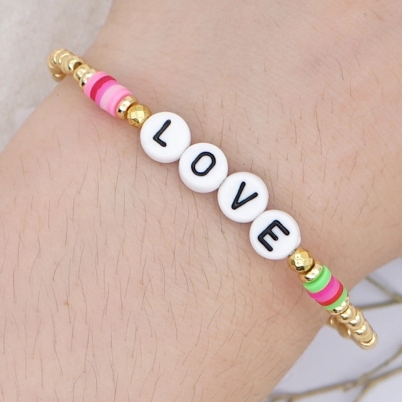 Minimalist Letter Stainless Steel Bracelets