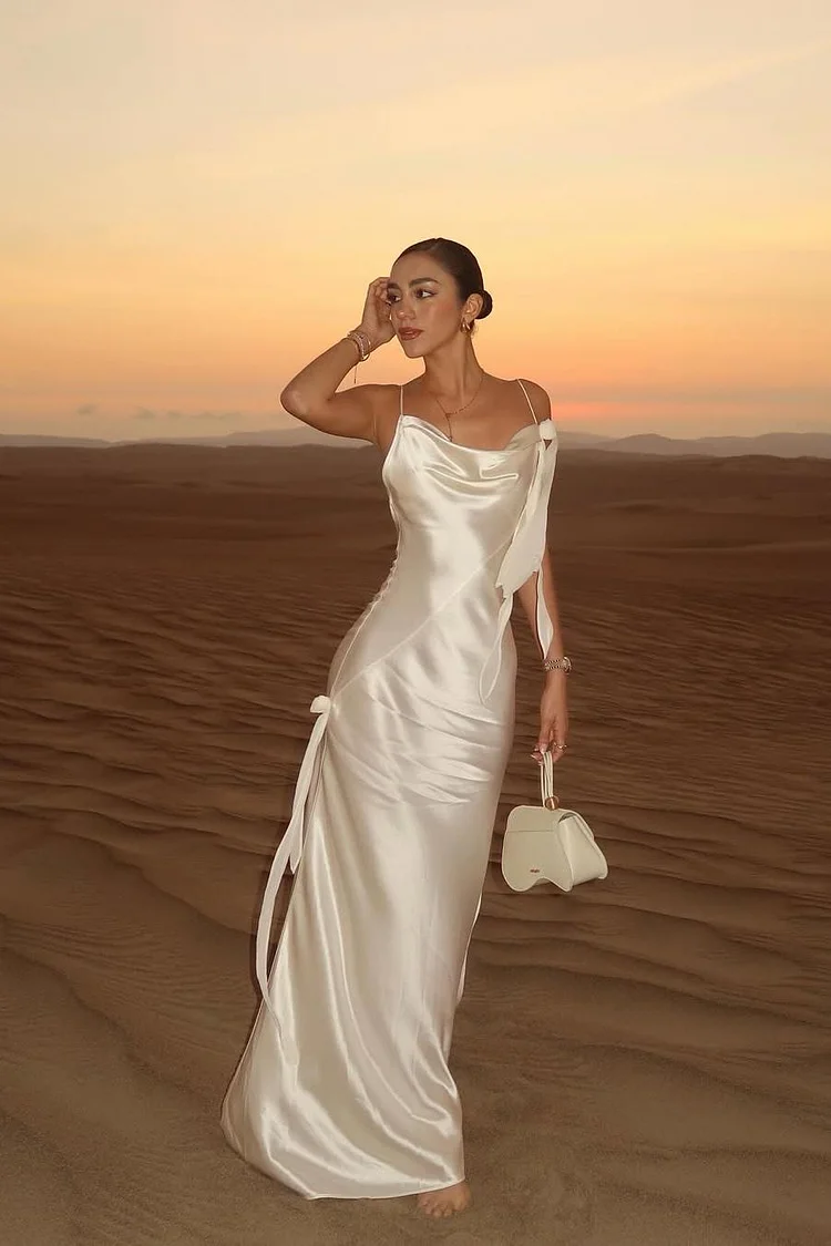  Spaghetti Strap Backless Sleeveless Long Mermaid Prom Dress With Pleated XJ0530