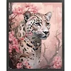(Big Size)Flower And Tiger - 11CT Stamped Cross Stitch - 50*60cm - Animal