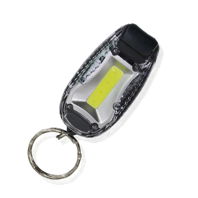 Multifunctional Portable Bicycle Taillight Helmet Light Running Warning Light Luminous Keychain 