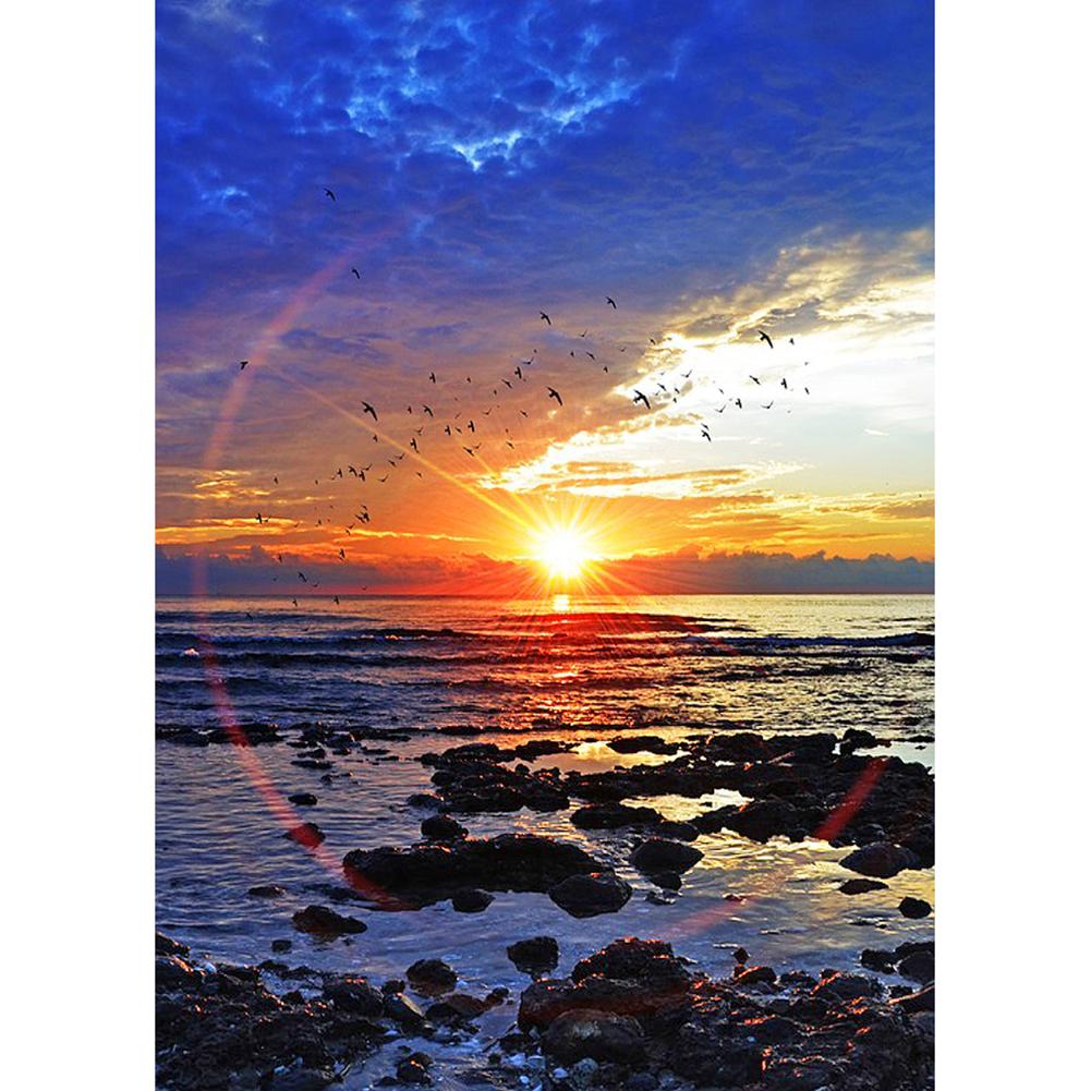 

30x40cm Round Drill Diamond Painting-Sunrise, 501 Original