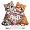 Acrylique amour chats-bricolage ornement