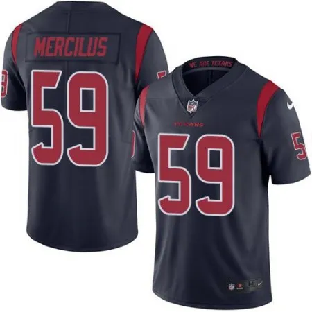 Texans #59 Whitney Mercilus Navy Blue Youth Stitched NFL Limited Rush Jersey