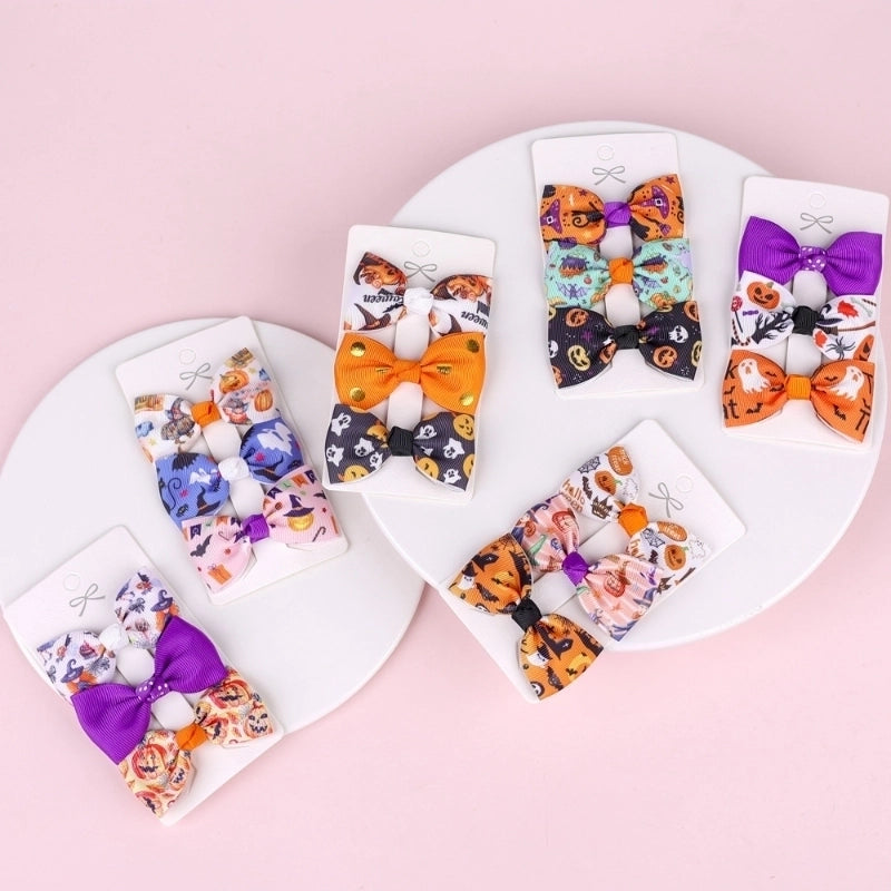 Halloween Children's Bow Hairpin Three-piece Set