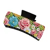 Blue and Pink Flowers DIY Diamond Painting Claw Clips for Adults Beginners Diamond Art Western Hair Clips Anti-Slip Design for Women Long Short Hairstyle Jewelry Supplies