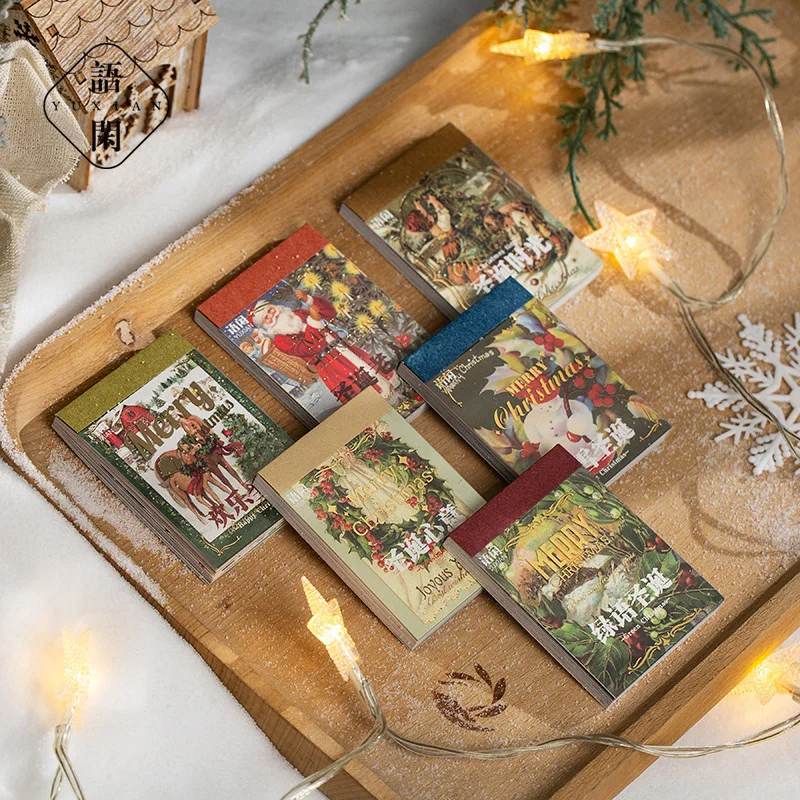 180 pieces of Christmas celebration series, romantic festival, retro hand account materials
