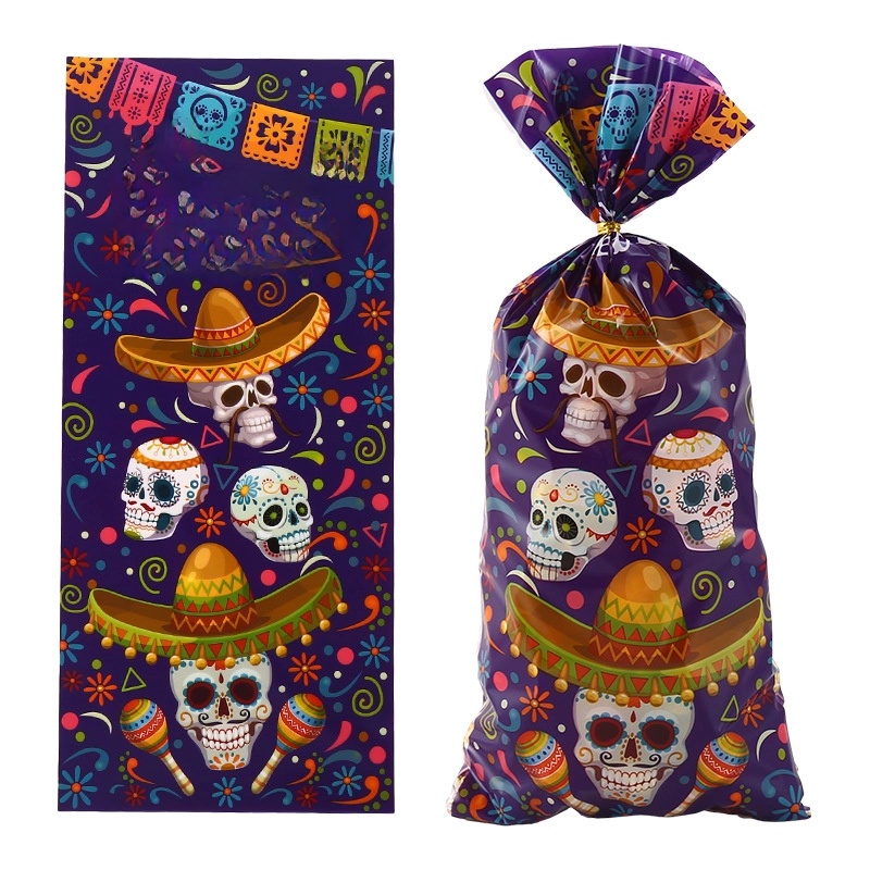 Halloween Funny Classic Style Skull Plastic Party Gift Wrapping Supplies