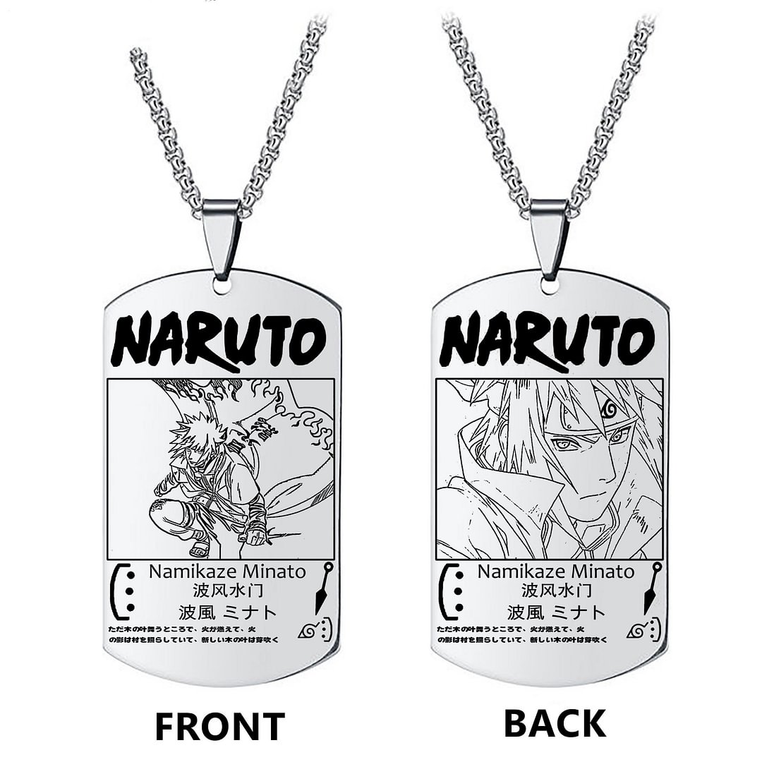 Naruto Namikaze Minato Anime Merch Necklace weebmemes