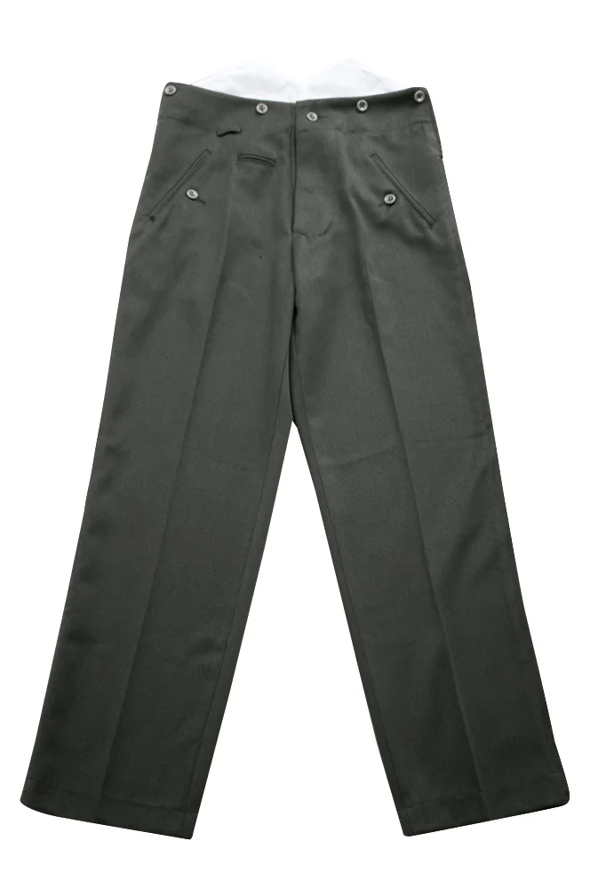   Wehrmacht German Service Stone Grey Gabardine Straight Trousers German-Uniform