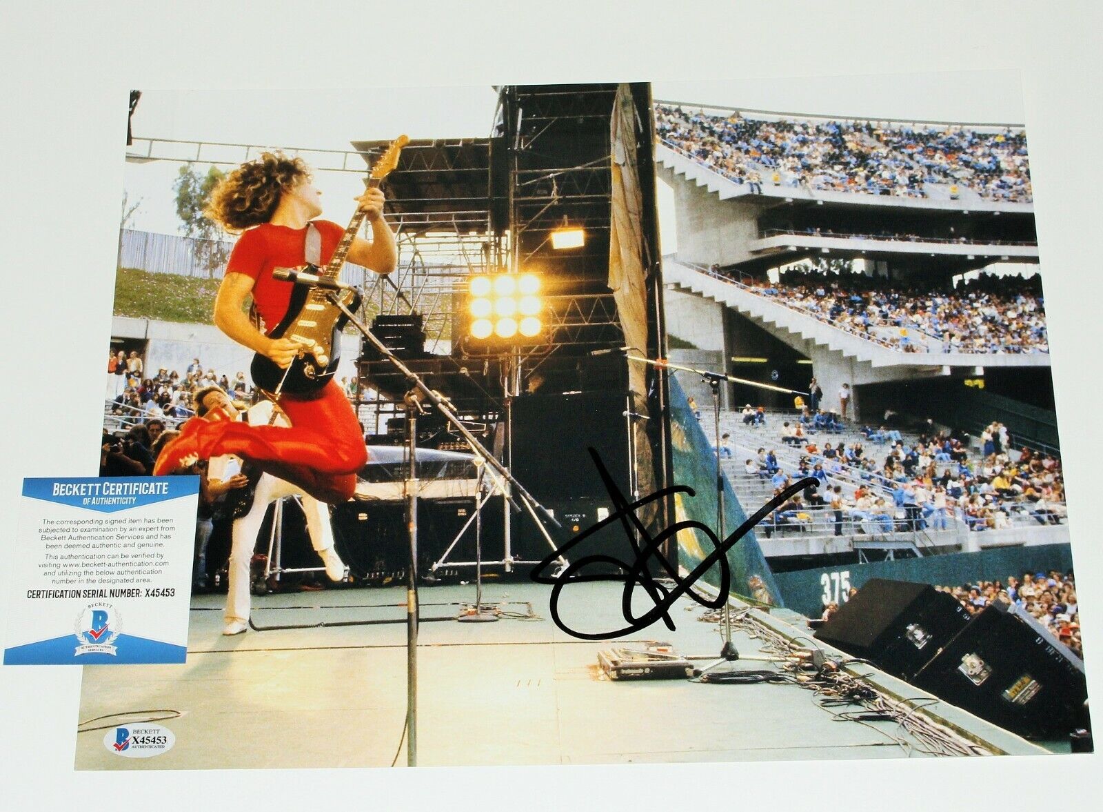 SINGER SAMMY HAGAR SIGNED 11x14 Photo Poster painting BECKETT COA VAN HALEN THE CIRCLE BAND BAS