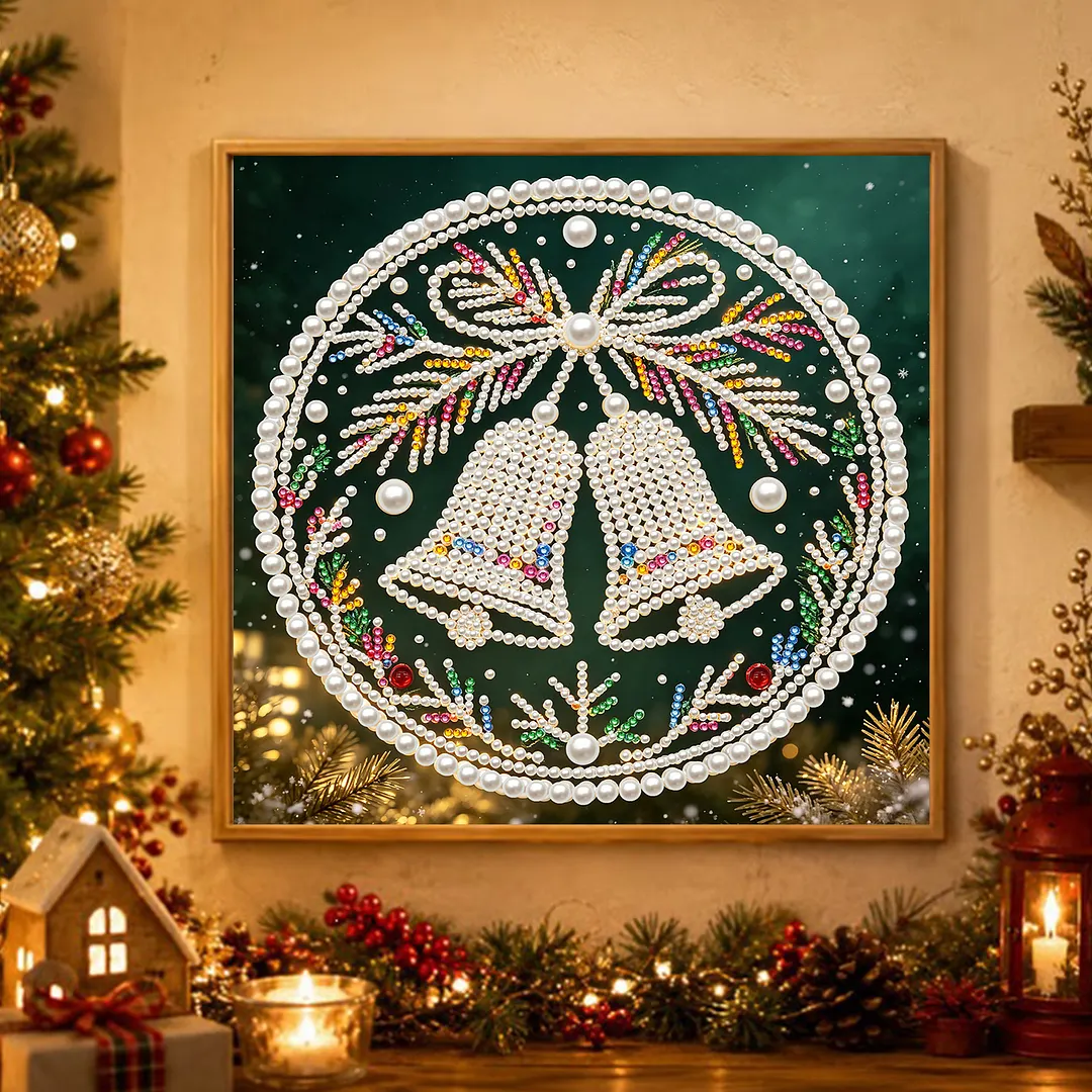 Bell Dream DIY Pearl Painting Kit for Adult Christmas 30x30cm Home Decor