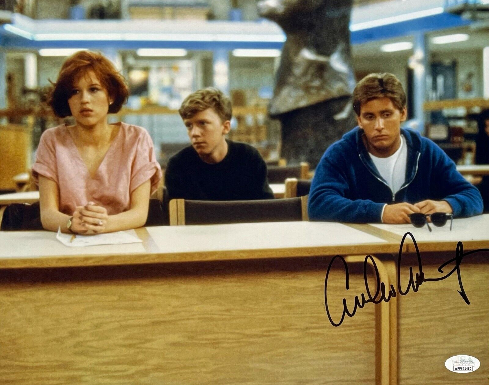 EMILIO ESTEVEZ Autograph Hand SIGNED 11x14 THE BREAKFAST CLUB Photo Poster painting JSA CERT