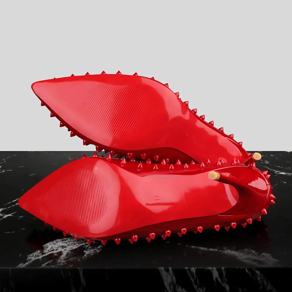 100mm/120mm Women's Red bottom High Heels Red Rivets Party Pumps High Heel Shoes