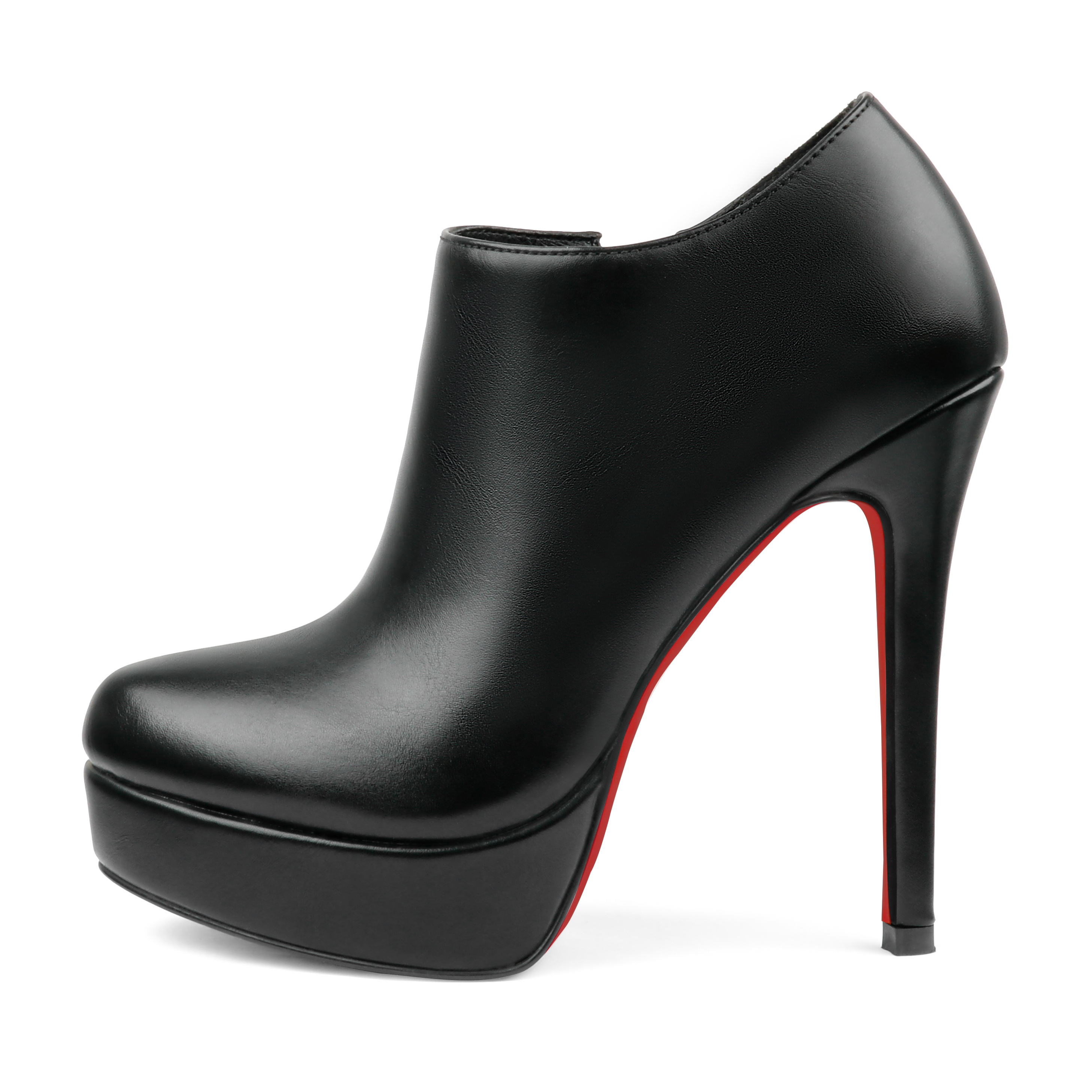 130mm Women's Ankle Boots High Heels Platforms Shoes Red Bottom Pointy Toe Sexy Boots-MERUMOTE