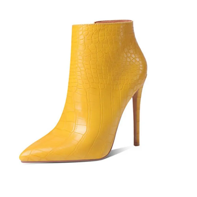 Sexy Stiletto Heel Platform Woman Boots Women Ankle Boots High Heels 12cm Party Wedding Winter Boots Plus Size Autumn Boots