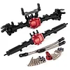 AMK Aluminum Alloy 1/10 RC Crawler AR44 SCX10 II 90047 90046 AX90060 Builders Kit Upgrade (Red Axle Set)