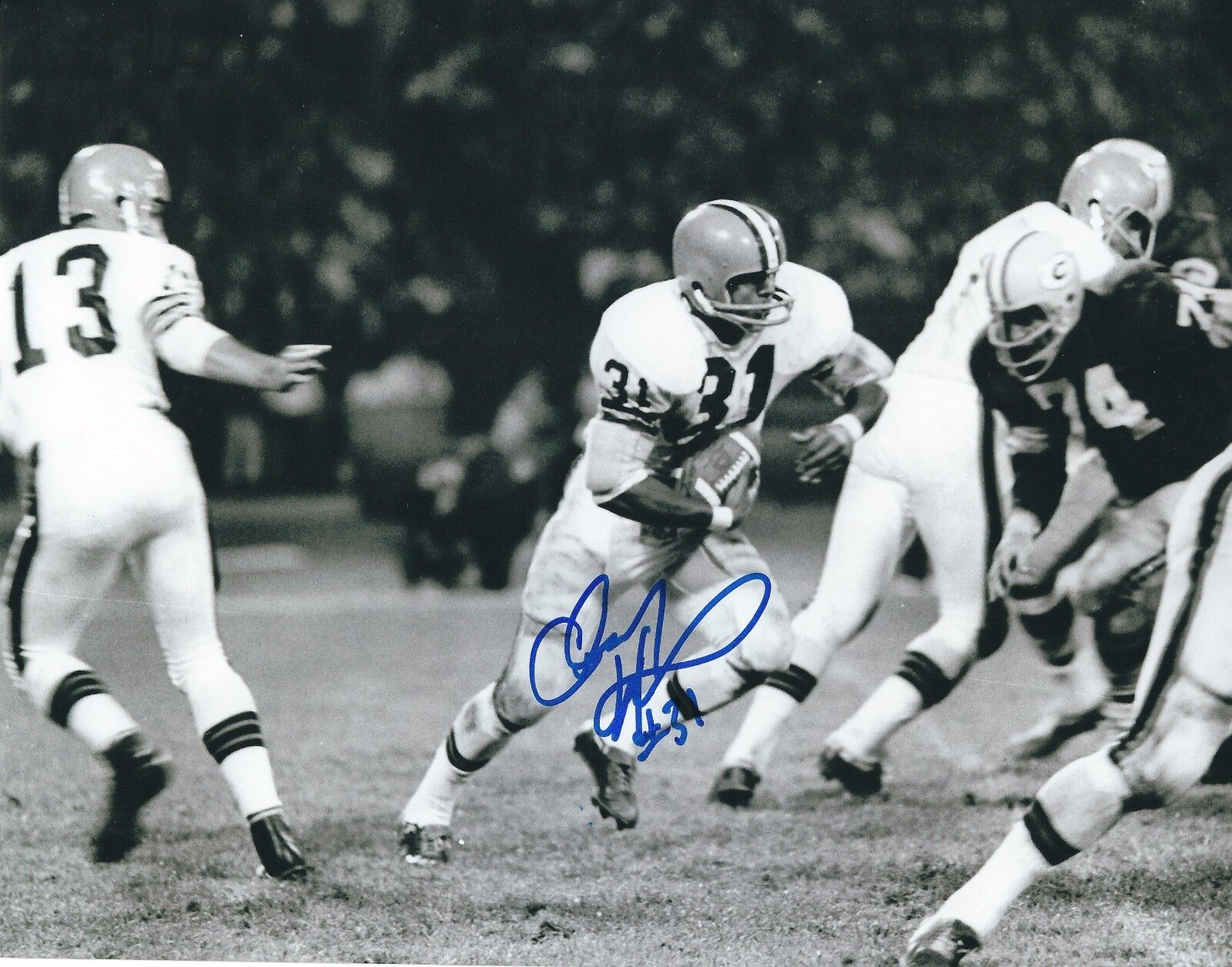 Signed 8x10 CHARLIE HARRAWAY Cleveland Browns Autographed Photo Poster painting - w/ COA