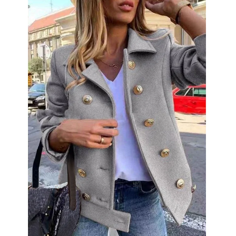 Fashion Double-Breasted Short Jacket