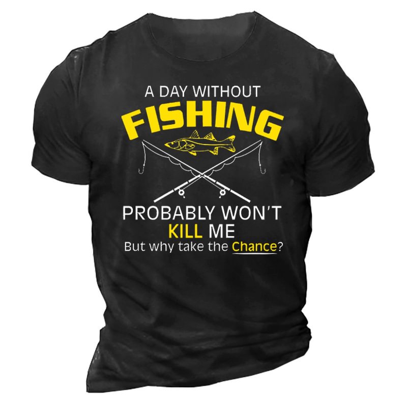 Men's Causal Round Neck Short Sleeve Printed T-shirt