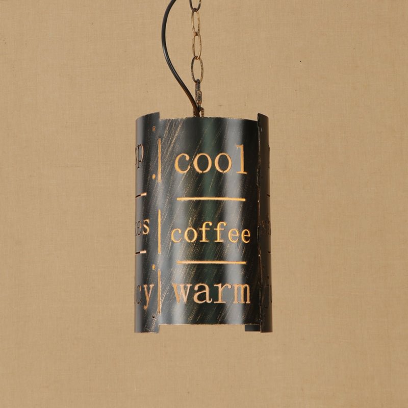 Modern Iron Hollow Letter LED Pendant Lamp Bedroom Hanging Light Cabinet Living/Dining Room/Bar E27 Lamp Fixture