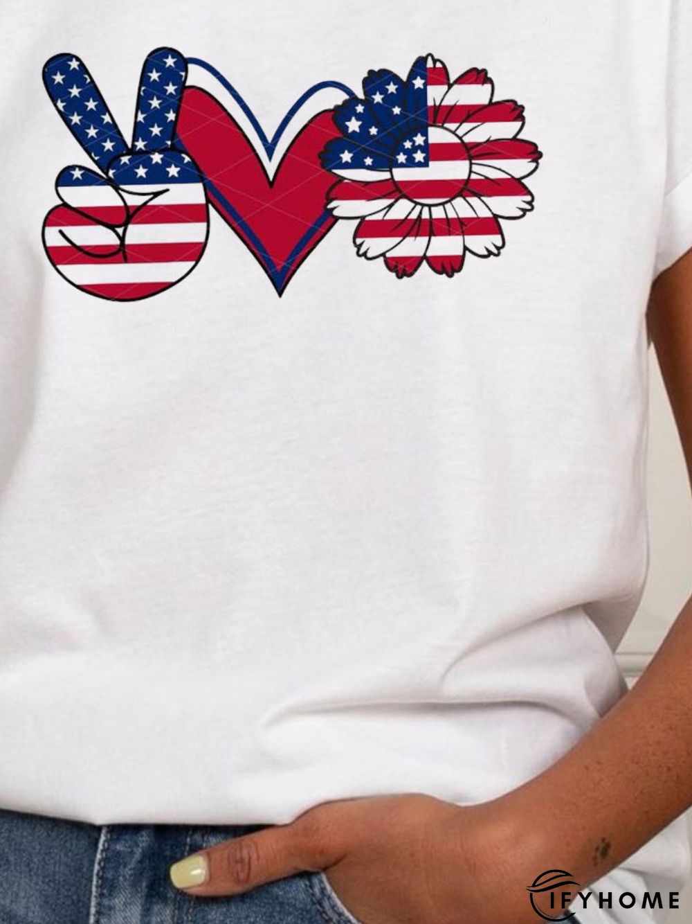 Cotton Short Sleeve Crew Neck T-shirt | IFYHOME