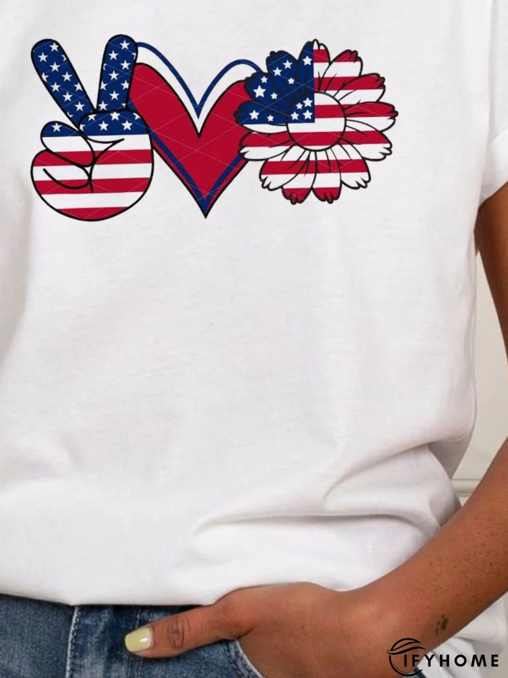 Cotton Short Sleeve Crew Neck T-shirt | IFYHOME