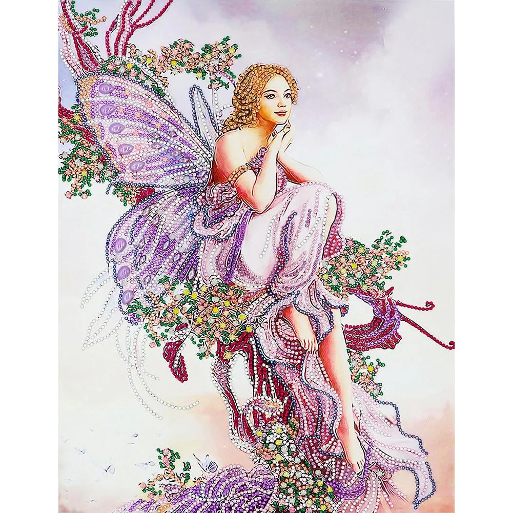 Partial Special Shaped Diamond Painting Fairy Girl (50x40cm)