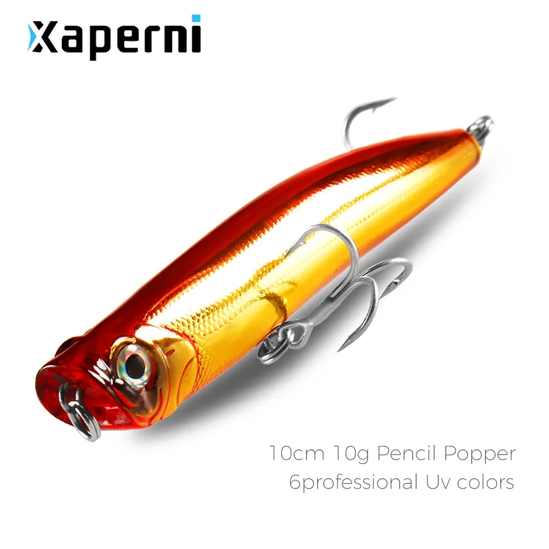 Xaperni professional Hot Fishing lures 10cm 10g toper water pencil poppe bait lure High Quality Hard Baits Good Action Wobblers