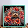 Poppy Puppy-11CT Stamped Cross Stitch 45*45cm/17.72*17.72in